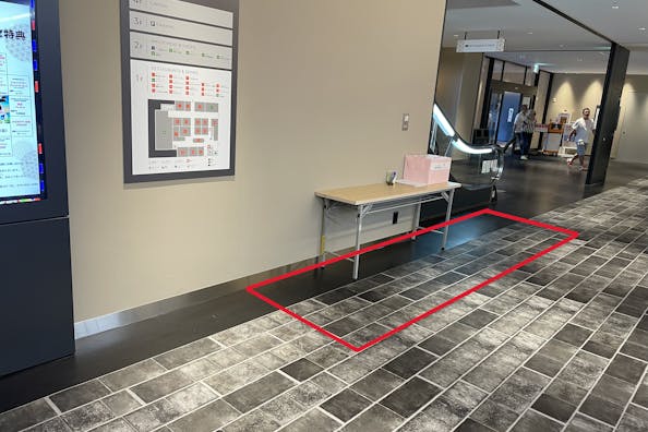 【Bivi二条】PRイベントに利用可能な1階エスカレーター横スペース