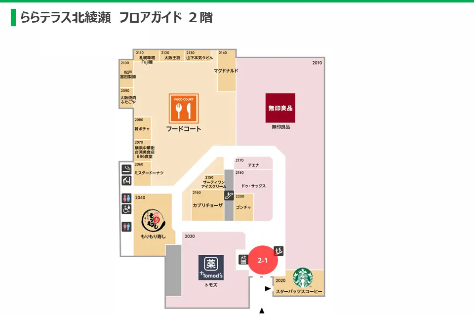 【ららテラス北綾瀬】2階 南エントランス