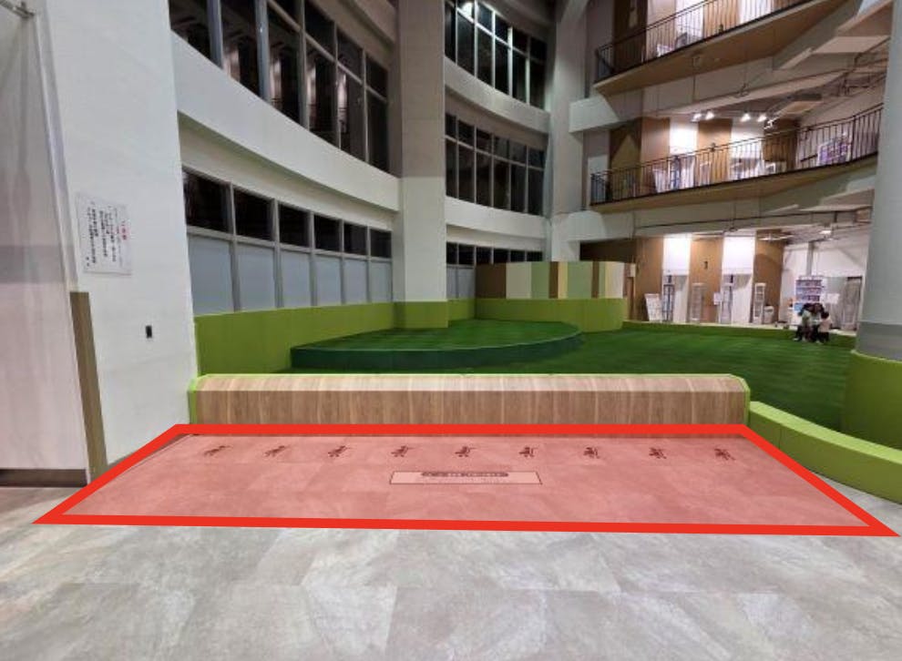 【イオン相模原ショッピングセンター】販促イベントやテストマーケティングに適した1階けやきスマイルガーデンベビーカー置き場スペースの画像