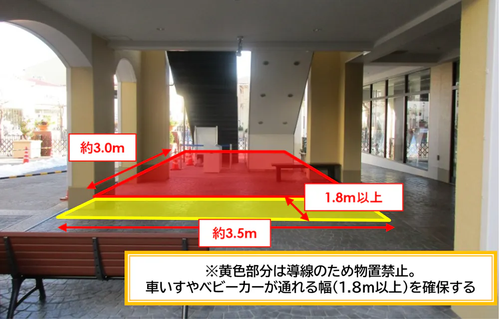 【三井アウトレットパーク 多摩南大沢】ファクトリーアウトレッツA街区1階 南側エスカレーター下