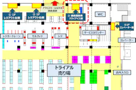 【メガセンタートライアル中間店】食物販やPR活動に最適な「③ 連絡通路横・ドライアイス前」スペース