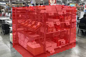 【西友 岩村田相生店】店内レジ前 プロモーション用途や物販、食物販のポップアップストアに最適なスーパー店内催事イベントスペース