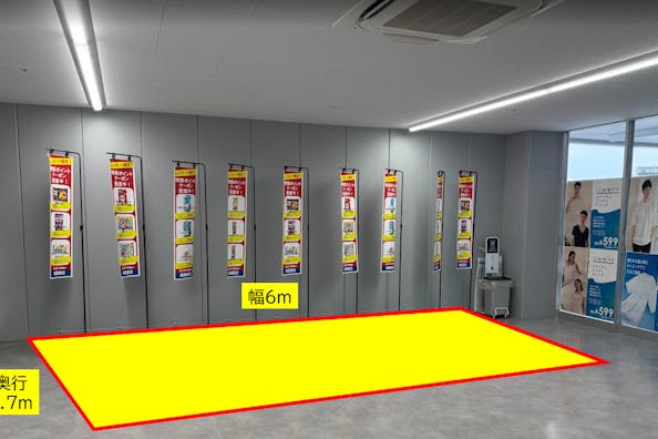 【スーパーセンタートライアル益城台店】食物販やPR活動に最適な店内「2F風除室 スペース」