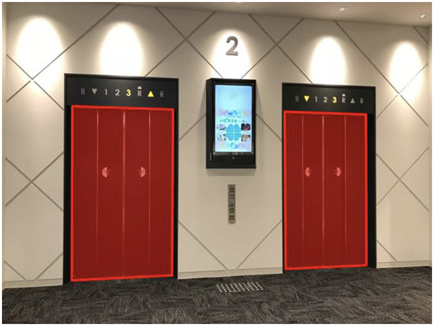 【イオンモール松本】モール内広告 エレベーター