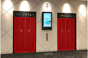 【イオンモール松本】モール内広告 エレベーター