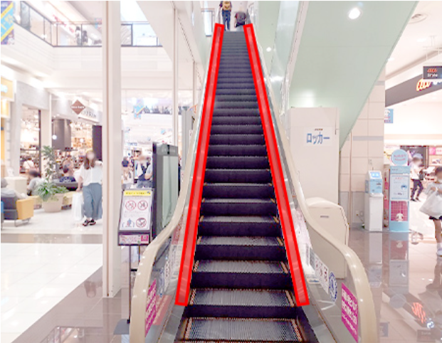 【イオンモール佐野新都市*】エスカレーターB(専門店南側)