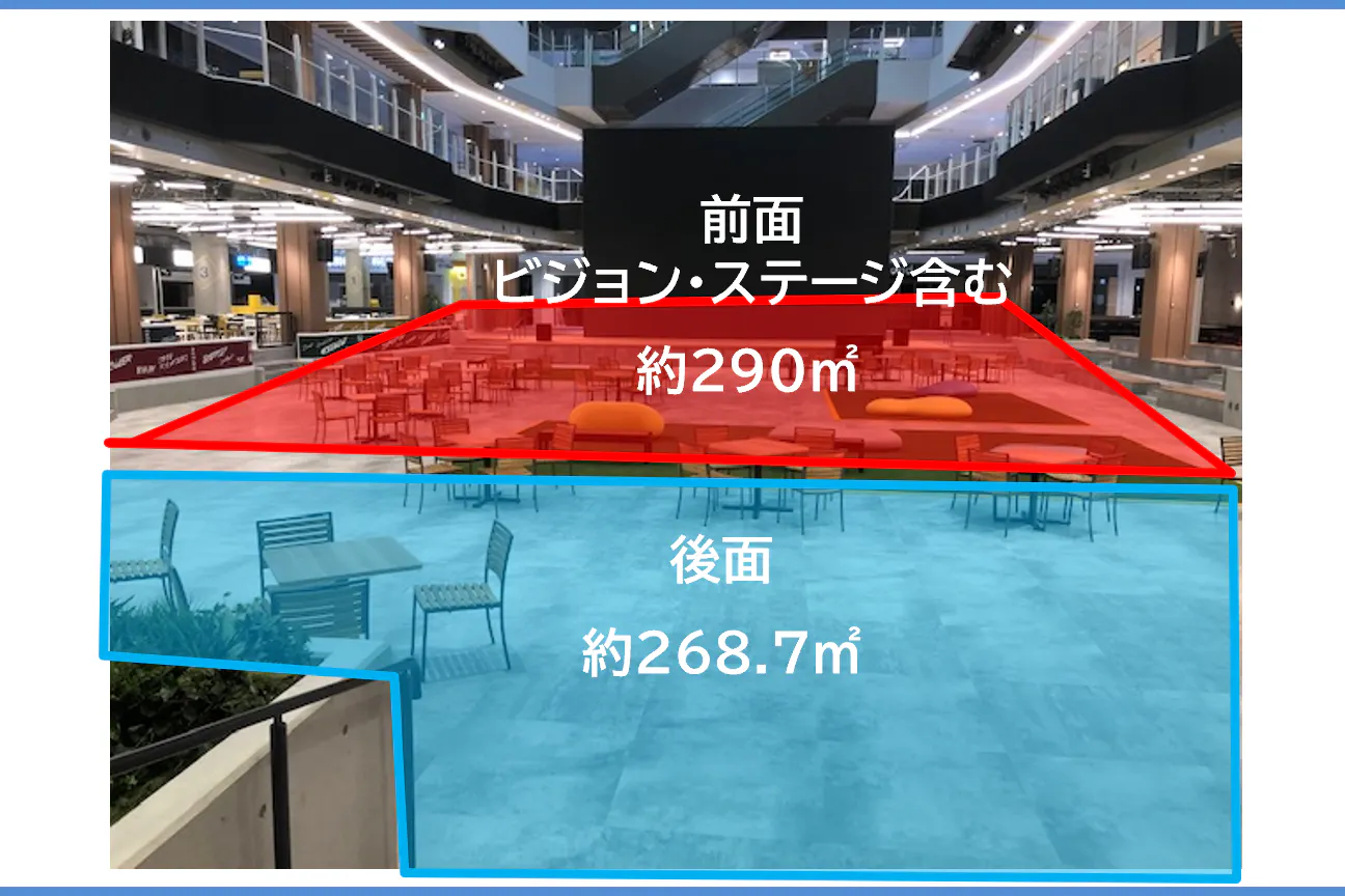 【ららぽーと堺】1階 Fansta XROSS STADIUM(分割)
