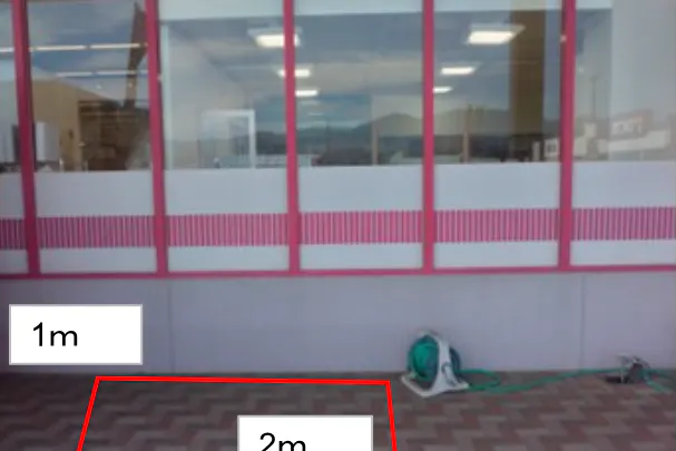 【マックスバリュ新庄】屋外① 販促プロモーションや物販に最適なスーパー店外催事イベントスペース