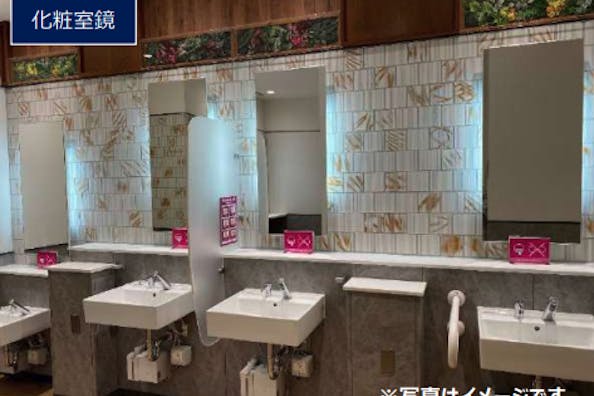 【イオンモール川口】モール内広告 化粧室鏡・パウダールーム鏡