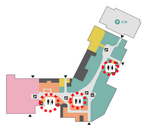 【イオンモール川口】モール内広告 化粧室鏡・パウダールーム鏡