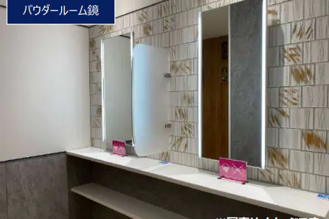 【イオンモール川口】モール内広告 化粧室鏡・パウダールーム鏡