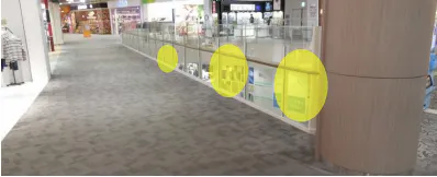 【イオンモール東員】モール内広告 吹き抜けガラス