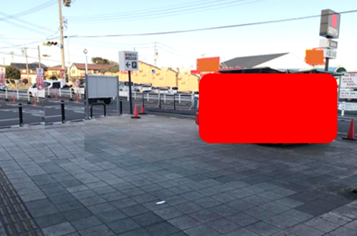 【西友　味岡店】店舗外(入口横 屋根なし)　移動販売・プロモーション などにおすすめな屋外催事イベントスペース　(※食物販・キッチンカー は受付しておりません)