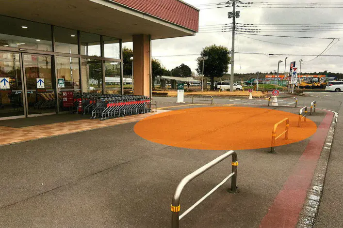 【ベイシア スーパーマーケット 石岡東光台店】キッチンカーや各種プロモーションに最適な屋外駐車場イベントスペース