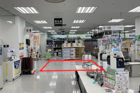 【メガセンタートライアル伊勢崎中央店】⑤食物販や出張販売に適した1階レジ奥スペース