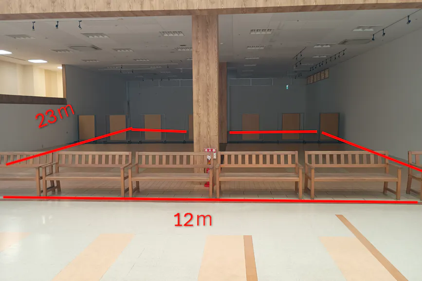【イオンスーパーセンター十和田】専門店南側中央 販促プロモーションや物販に最適なスーパー店内催事イベントスペース