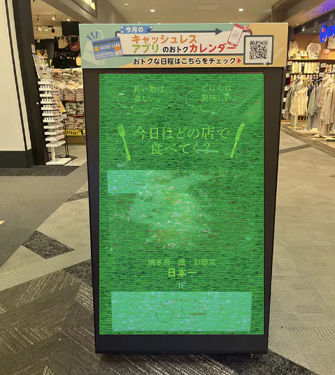 【イオンモール東浦】モール内広告 デジタルサイネージ(1F、2F、1Fエンジョイライフ館)