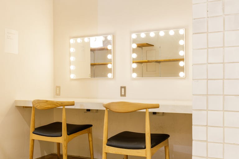 メイクスペース完備。