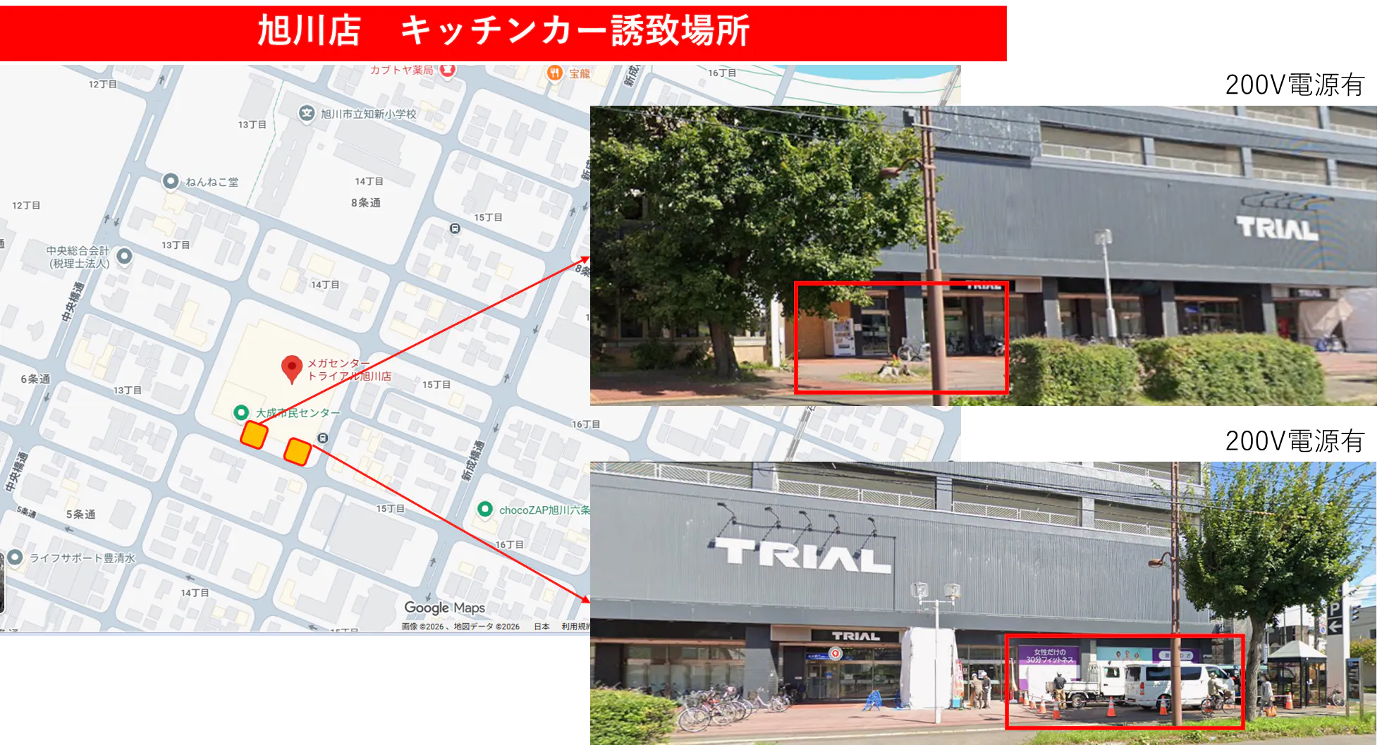 【メガセンタートライアル旭川店】キッチンカースペース