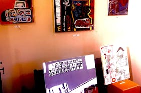 【日暮里駅3分】アート系の展示会等に適した壁面展示も可能なギャラリーbar内にあるスペース