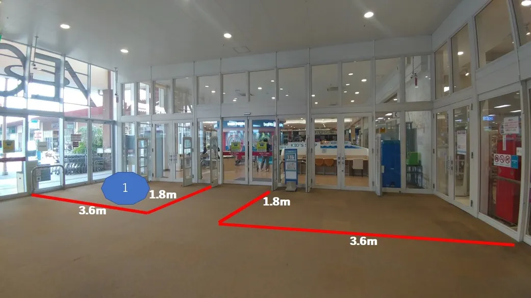 【イオンタウン館山】ポップアップストアやプロモーションイベントに最適な大型商業施設エントランスのレンタルスペース(第三風除室①)