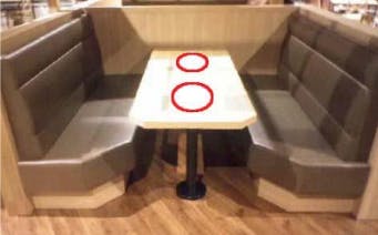 【イオンモール常滑】モール内広告 フードコートテーブルシールの画像