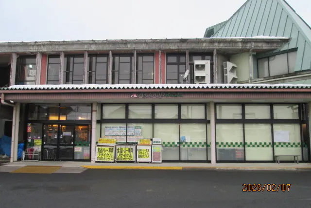 【Aコープよこた店】食物販や販促イベントに最適な店頭アーケード下スペース