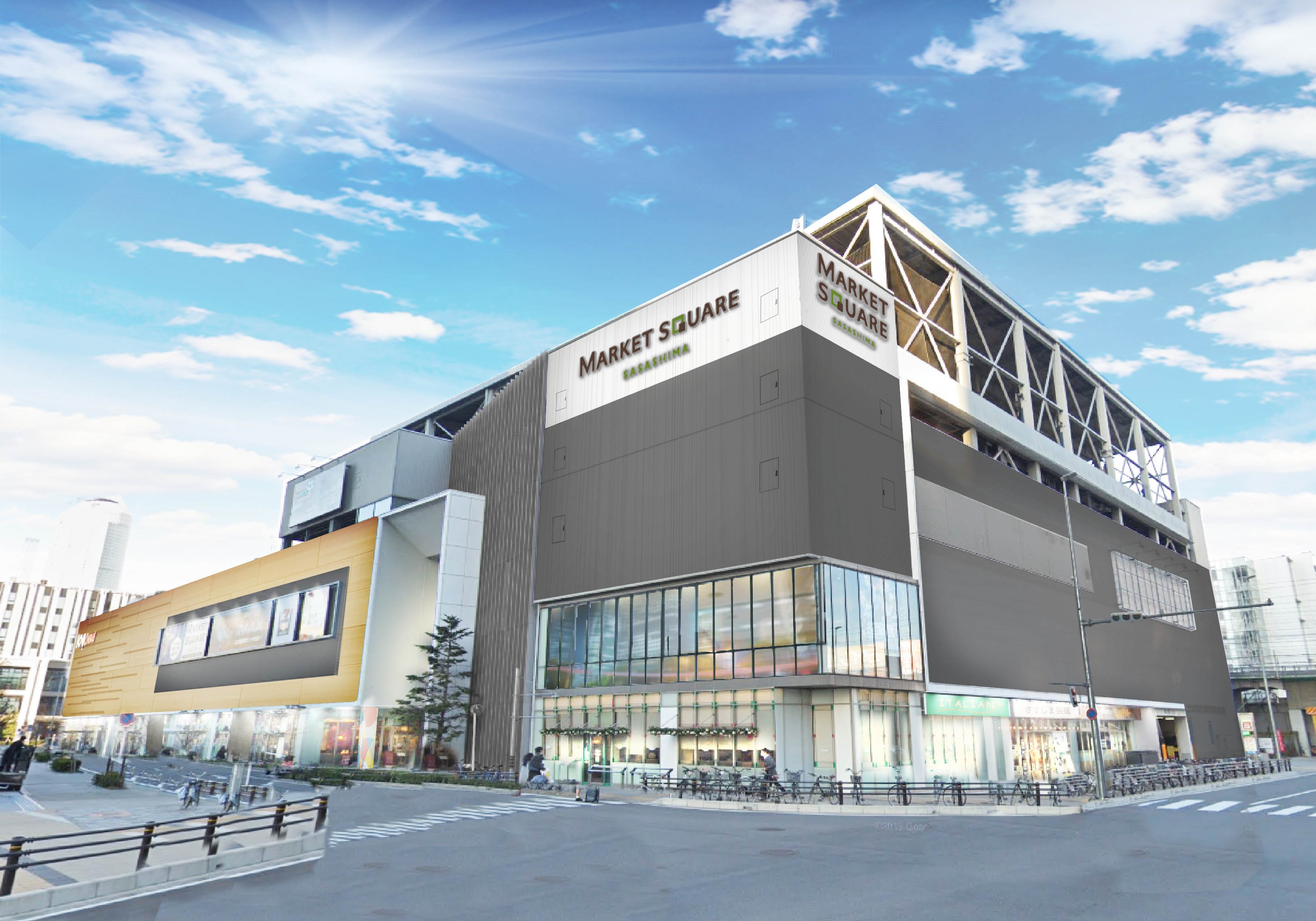 【マーケットスクエアささしま】1Fエスカレーター横で視認性良好なポップアップ、プロモーションに最適なイベントスペース（1階催事場）