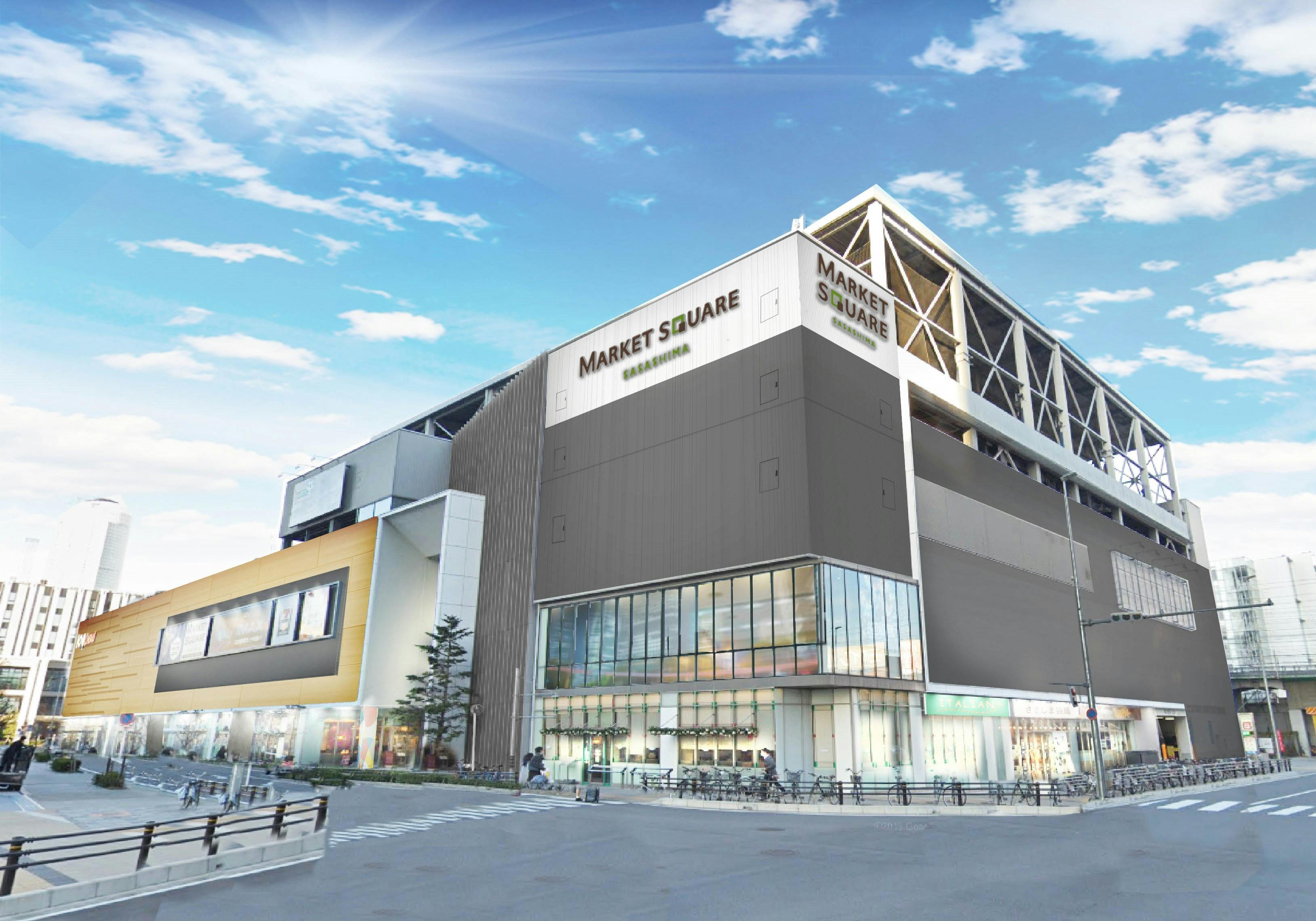 【マーケットスクエアささしま】1Fエスカレーター横で視認性良好なポップアップ、プロモーションに最適なイベントスペース（1階催事場）