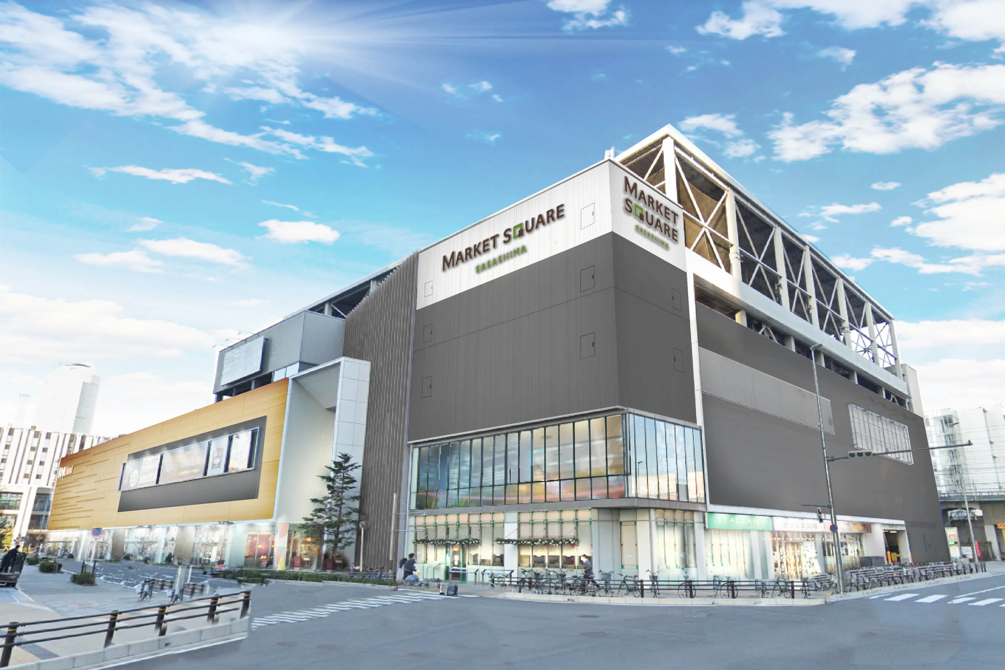 【マーケットスクエアささしま】1Fエスカレーター横で視認性良好なポップアップ、プロモーションに最適なイベントスペース(1階催事場)