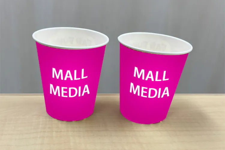 【イオンモール日の出】紙コップ広告