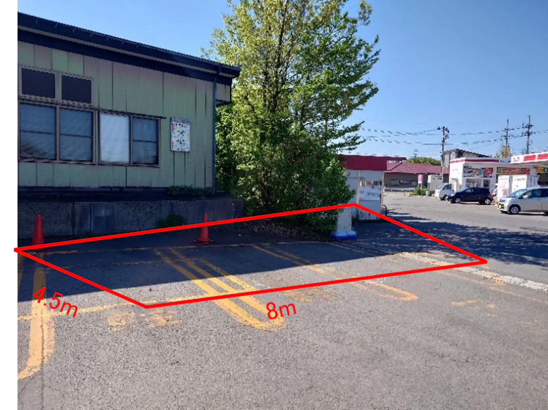 【マックスバリュ刈和野店】駐車場1 販促プロモーションや物販に最適なスーパー店外催事イベントスペース