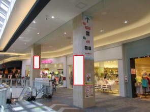 【イオンモール盛岡】モール内広告 柱巻きの画像