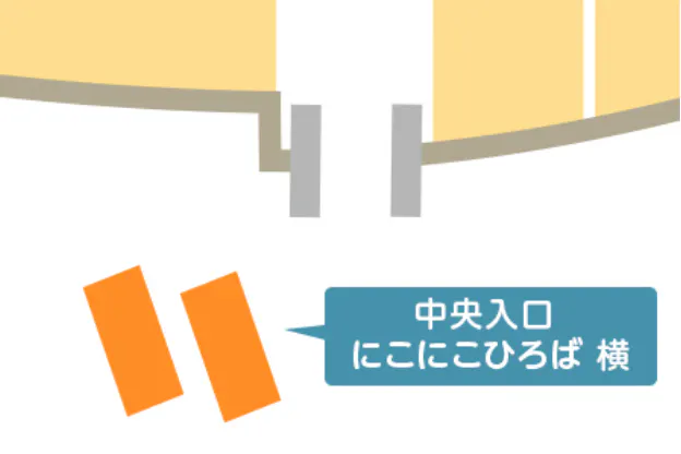 【イオンモールかほく*】中央入口にこにこ広場横(屋外)