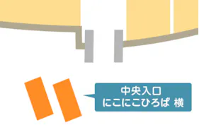 【イオンモールかほく*】中央入口にこにこ広場横(屋外)