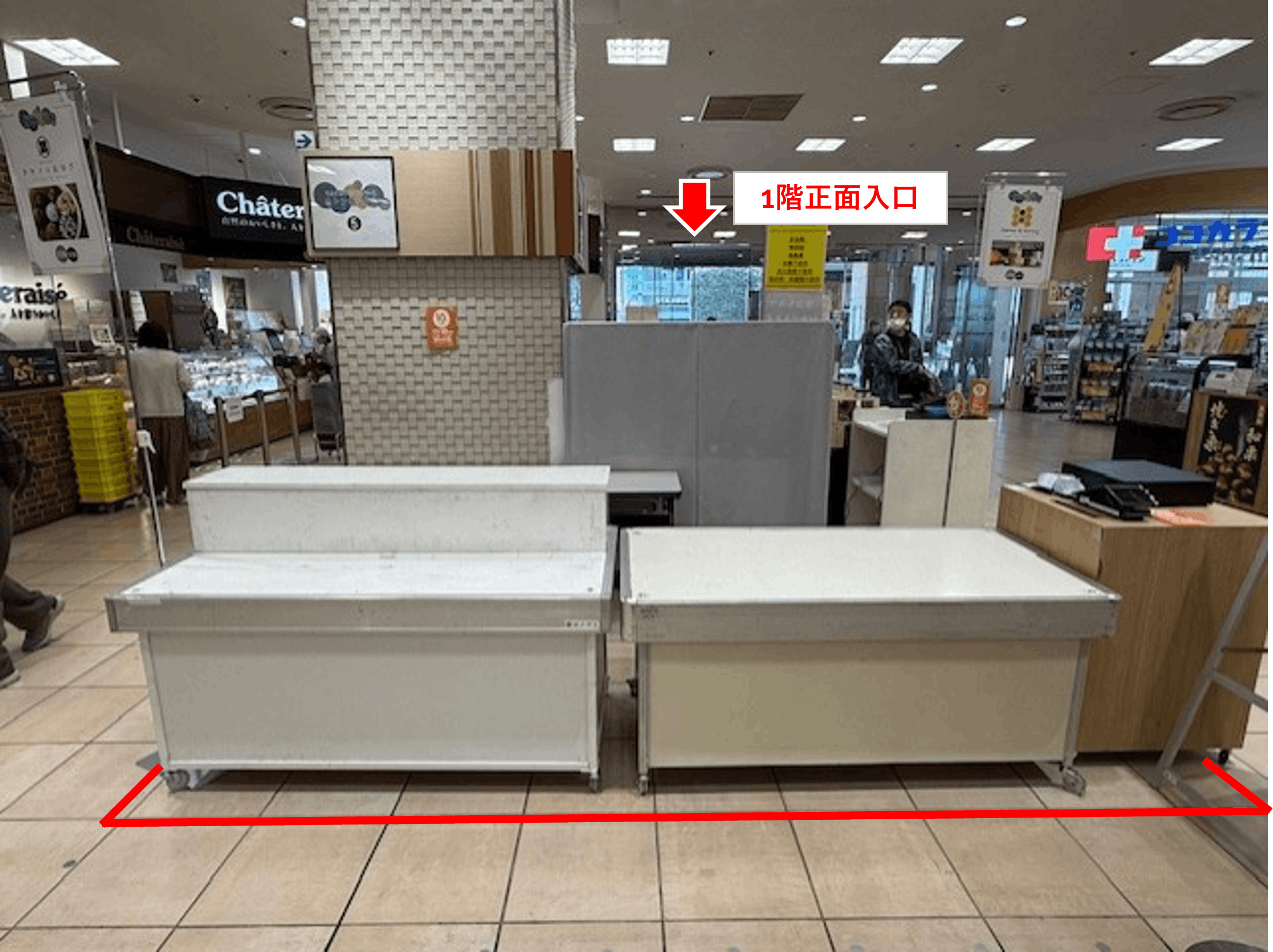 【マルイファミリー志木】1階　カレンダリウムF02【食・物販】店内入口正面の好立地　スイーツ・惣菜　食物販に最適なスペースです。の画像