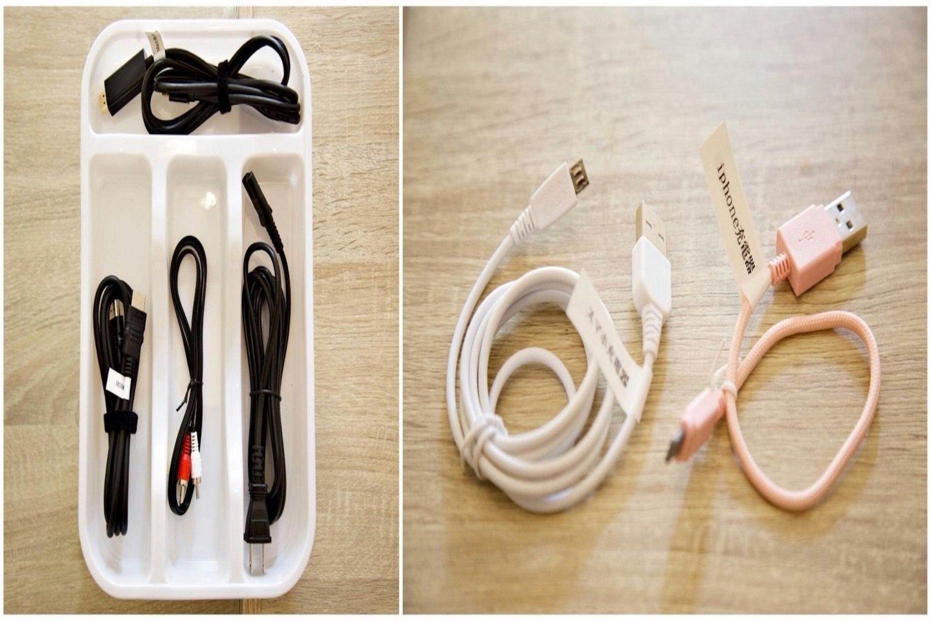 延長コード、スマホ充電器、ケーブル類