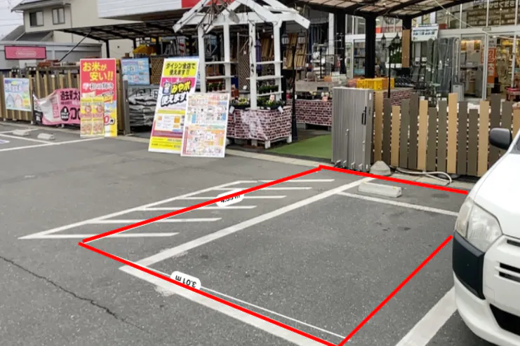 【ダイシン矢本店】駐車場 キッチンカーの出店やテント形式のイベント実施に最適な屋外の催事イベントスペース