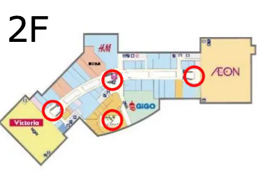 【イオンモールむさし村山】モール内広告 柱巻き