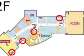 【イオンモールむさし村山】モール内広告 エレベーター扉