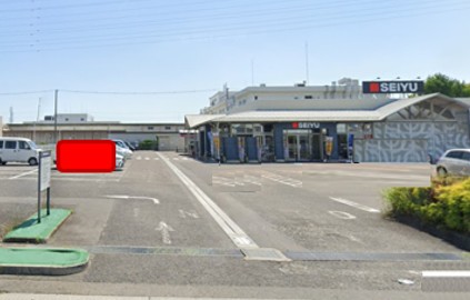 【西友　江南店】店舗外 (入口横 屋根なし)　キッチンカー・コーヒーテイクアウトや、お好み焼き・たいやき・クレープ など販売におすすめな屋外催事イベントスペース