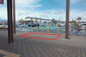 【イオンタウン弥富/アメニティ広場】物販やキッチンカーに最適な商業施設駐車場を目の前にした視認性の良いイベントスペース