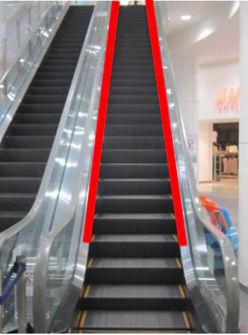 【イオンモールむさし村山】モール内広告 エスカレーター（足もと帯）の画像