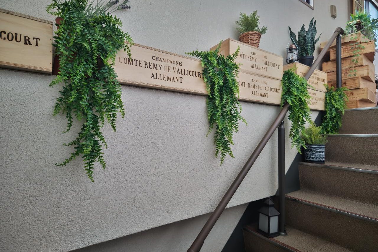 店までの階段