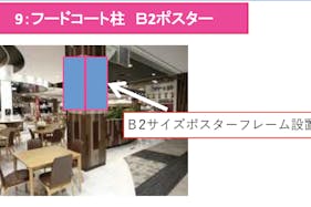 【イオンモール天童】モール内広告 フードコート