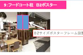 【イオンモール天童】モール内広告 フードコート