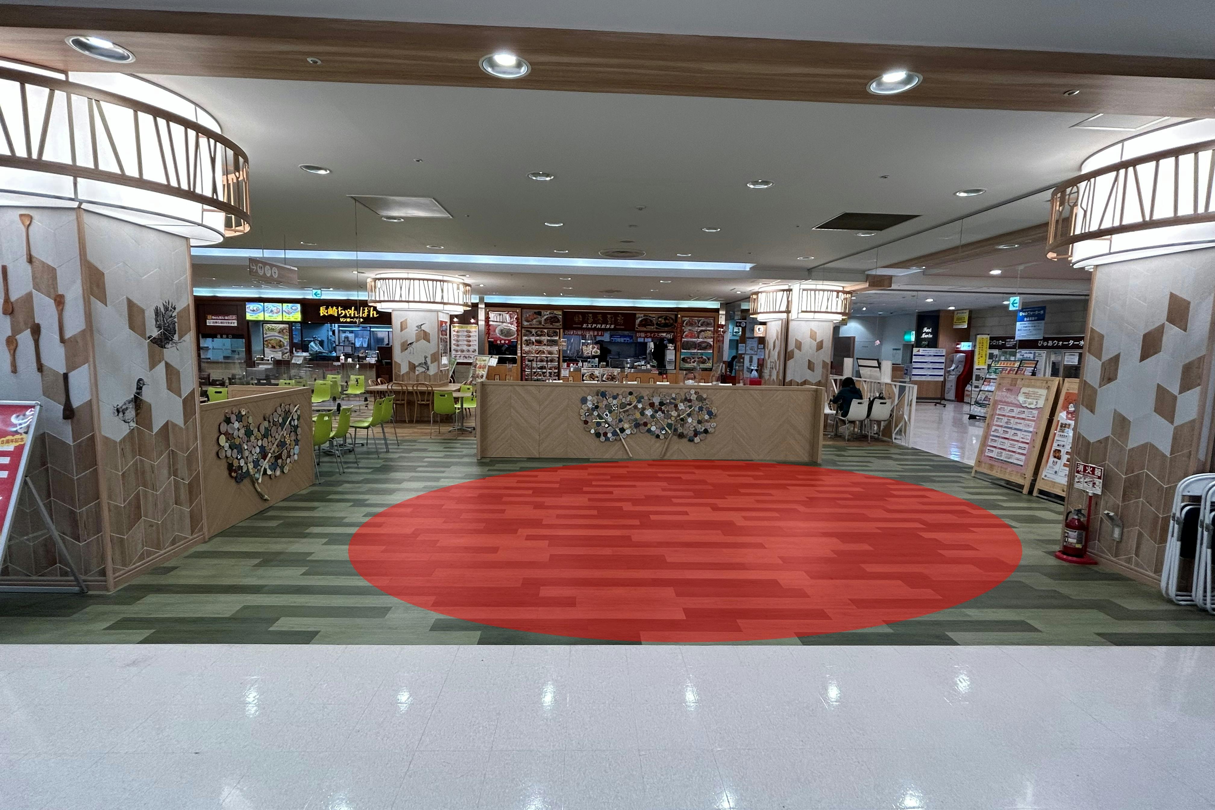 【あびこショッピングプラザ】食物販に適した地域密着型の商業施設内1Fのフードコート内イベントスペース(あびプラキッチン)