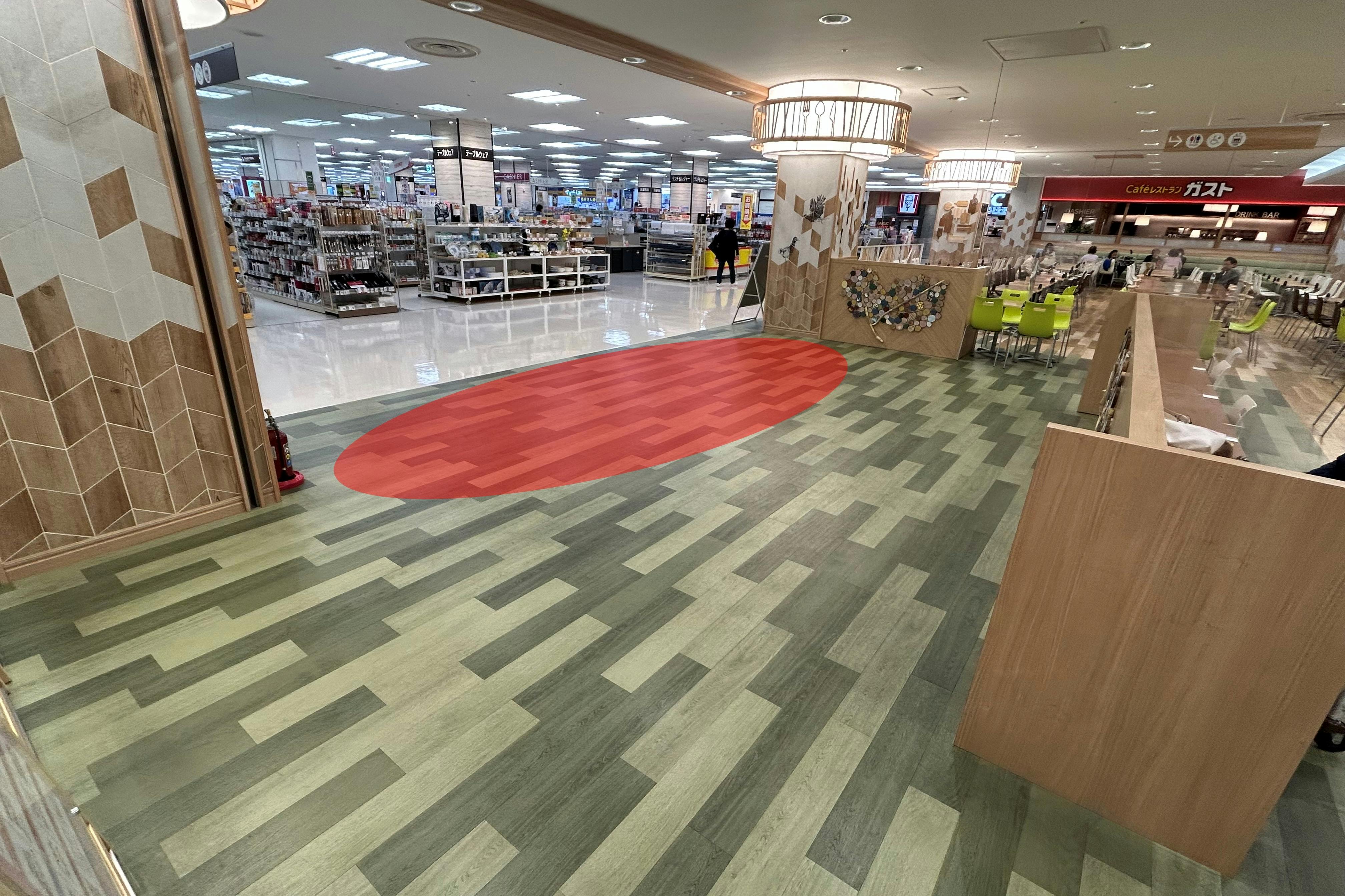 【あびこショッピングプラザ】食物販に適した地域密着型の商業施設内1Fのフードコート内イベントスペース(あびプラキッチン)