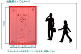 【イオンモール天童】モール内広告 エレベーター