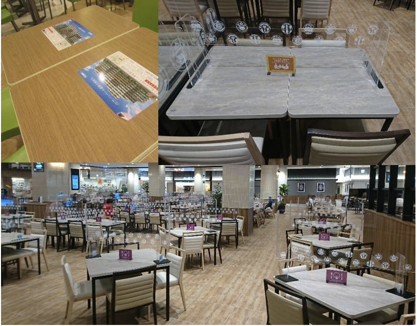 【イオンモール新利府】モール内広告 フードコートテーブルの画像